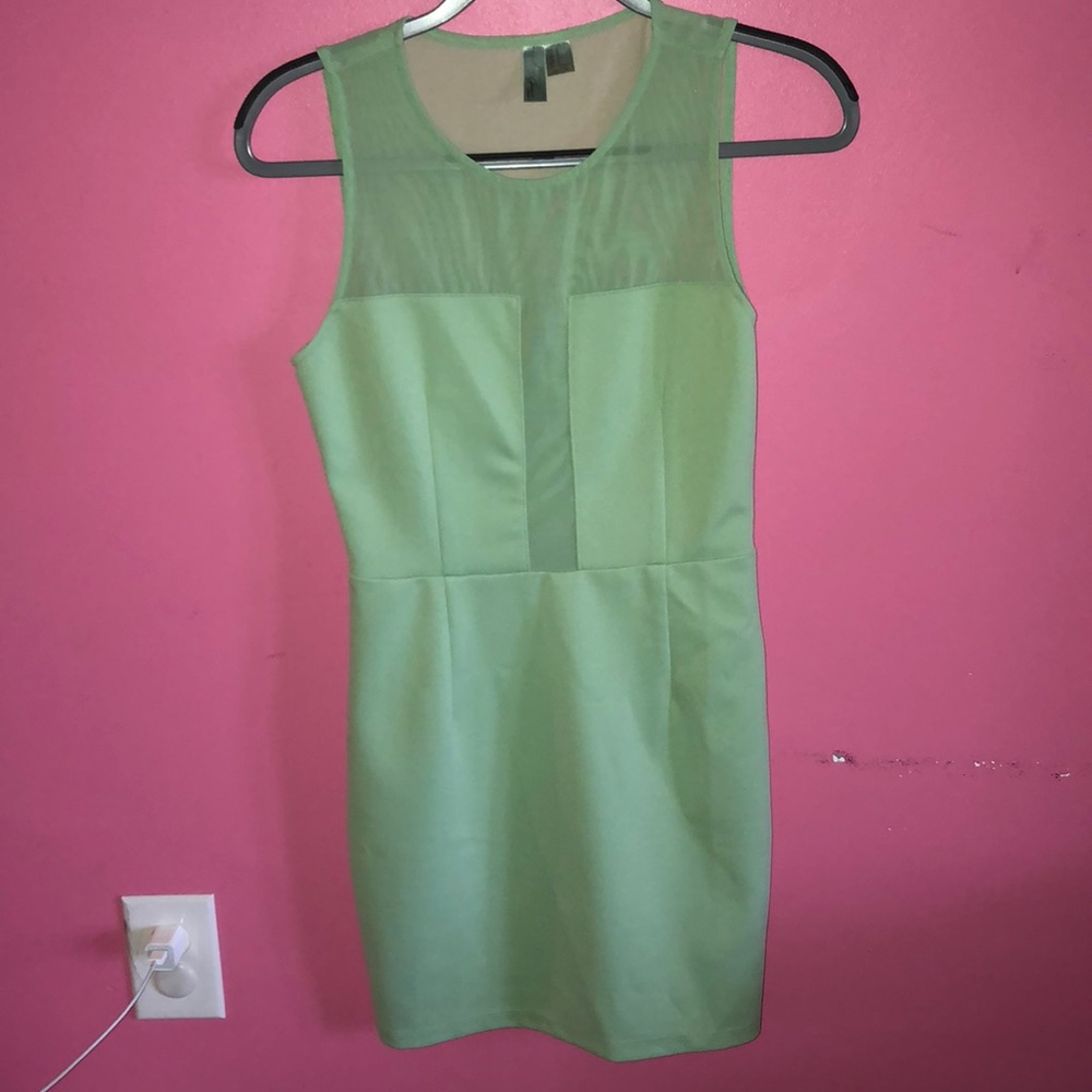 Mint mesh dress